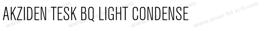 AKZIDEN TESK BQ LIGHT CONDENSED字体转换